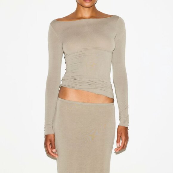 SKIMS Tops - SKIMS LONG SLEEVE BOATNECK TOP